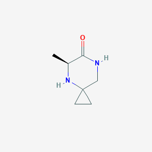 molecular formula C7H12N2O B7988264 (S)-5-Methyl-4,7-diazaspiro[2.5]octan-6-one 