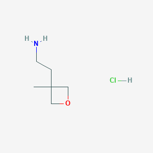 molecular formula C6H14ClNO B7988295 2-(3-Methyloxetan-3-yl)ethanamine hydrochloride 