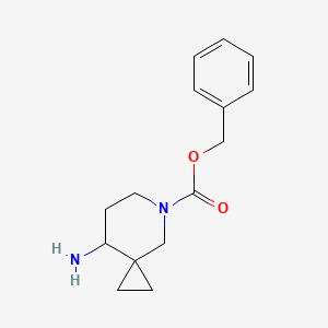 molecular formula C15H20N2O2 B7988340 8-Amino-5-aza-spiro[2.5]octane-5-carboxylic acid benzyl ester 