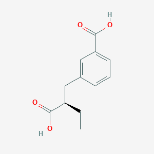 molecular formula C12H14O4 B7988371 (R)-3-(2-Carboxybutyl)benzoic acid 