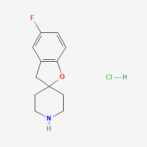 molecular formula C12H15ClFNO B7988389 5-Fluoro-3H-spiro[benzofuran-2,4'-piperidine] hydrochloride CAS No. 644968-05-8