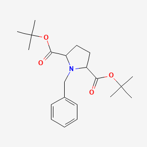 molecular formula C21H31NO4 B7988397 1-Benzyl-pyrrolidine-2,5-dicarboxylic acid DI-tert-butyl ester 