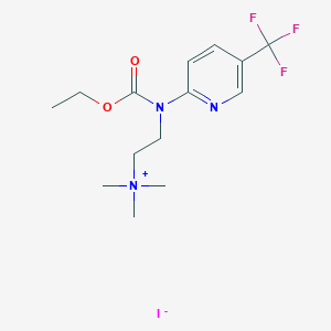 molecular formula C14H21F3IN3O2 B7988414 {2-[Ethoxycarbonyl-(5-trifluoromethylpyridin-2-yl)amino]ethyl}-trimethyl-ammonium iodide 