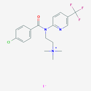 molecular formula C18H20ClF3IN3O B7988424 {2-[(4-Chlorobenzoyl)-(5-trifluoromethylpyridin-2-yl)amino]ethyl}-trimethyl-ammonium iodide 