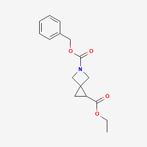molecular formula C16H19NO4 B7988471 5-Benzyl 1-ethyl 5-azaspiro[2.3]hexane-1,5-dicarboxylate 