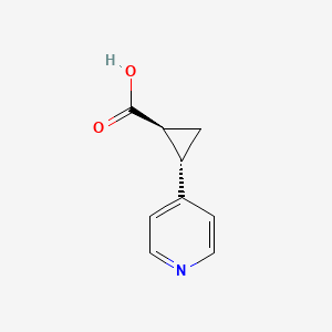 molecular formula C9H9NO2 B7988486 (1S,2S)-2-Pyridin-4-ylcyclopropane-1-carboxylic acid 