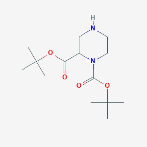 molecular formula C14H26N2O4 B7988492 Di-tert-butyl piperazine-1,2-dicarboxylate 