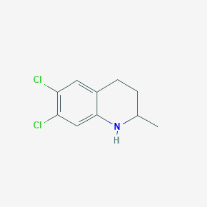 molecular formula C10H11Cl2N B7988503 6,7-Dichloro-2-methyl-1,2,3,4-tetrahydroquinoline 