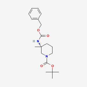 molecular formula C19H28N2O4 B7988505 (R)-tert-Butyl 3-(((benzyloxy)carbonyl)amino)-3-methylpiperidine-1-carboxylate 