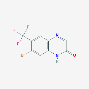 molecular formula C9H4BrF3N2O B7988515 7-Bromo-6-(trifluoromethyl)-1H-quinoxalin-2-one CAS No. 1464091-65-3