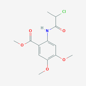 molecular formula C13H16ClNO5 B7988524 Methyl 2-(2-chloropropanoylamino)-4,5-dimethoxybenzoate 
