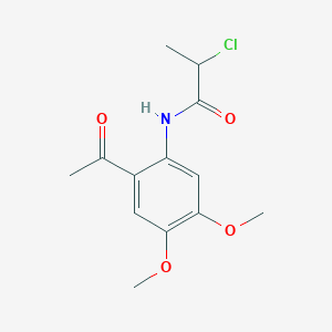 N-(2-acetyl-4,5-dimethoxyphenyl)-2-chloropropanamide