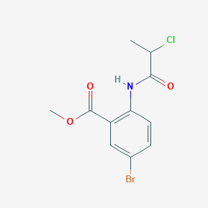molecular formula C11H11BrClNO3 B7988553 Methyl 5-bromo-2-(2-chloropropanoylamino)benzoate 