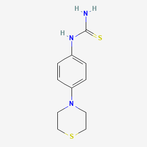 molecular formula C11H15N3S2 B7988582 (4-Thiomorpholin-4-ylphenyl)thiourea 