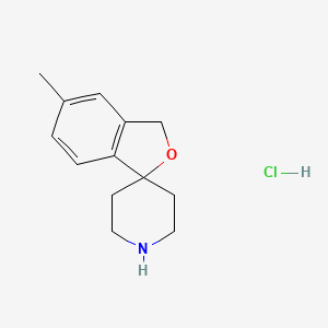 molecular formula C13H18ClNO B7988594 5-Methyl-3H-spiro[2-benzofuran-1,4'-piperidine]hydrochloride 