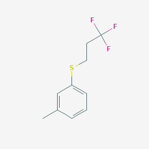 molecular formula C10H11F3S B7988688 3,3,3-Trifluoropropyl m-tolyl sulfide CAS No. 1713160-59-8