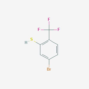 molecular formula C7H4BrF3S B7988707 5-Bromo-2-(trifluoromethyl)benzenethiol 