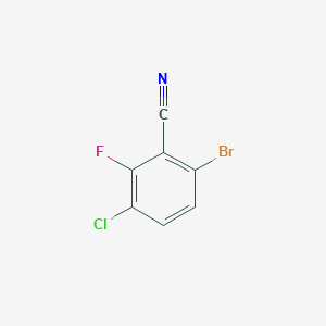 molecular formula C7H2BrClFN B7988722 3-Chloro-2-fluoro-6-bromobenzonitrile CAS No. 1779124-51-4