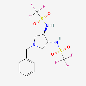 N,N'-[(3R)-1-Benzylpyrrolidine-3beta,4alpha-diyl]bis(trifluoromethanesulfonamide)