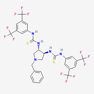 molecular formula C29H23F12N5S2 B7988797 1-[(3S,4S)-1-benzyl-4-[[3,5-bis(trifluoromethyl)phenyl]carbamothioylamino]pyrrolidin-3-yl]-3-[3,5-bis(trifluoromethyl)phenyl]thiourea 