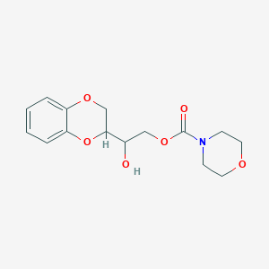 molecular formula C15H19NO6 B079888 2-(1,4-Benzodioxan-2-yl)-2-hydroxyethyl 4-morpholinecarboxylate CAS No. 13887-56-4