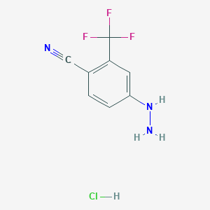 4-Hydrazinyl-2-(trifluoromethyl)benzonitrile hydrochloride