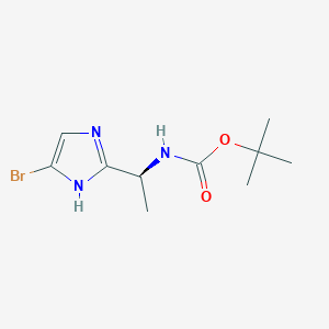 molecular formula C10H16BrN3O2 B7988874 (S)-Tert-butyl (1-(4-bromo-1H-imidazol-2-YL)ethyl)carbamate 