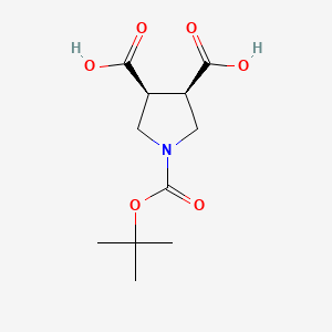 molecular formula C11H17NO6 B7988880 cis-N-Boc-pyrrolidine-3,4-dicarboxylic acid CAS No. 441298-21-1