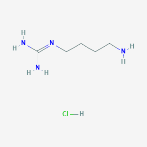molecular formula C5H15ClN4 B7988955 1-(4-Aminobutyl)guanidine hydrochloride 