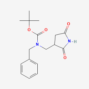molecular formula C17H22N2O4 B7988996 Tert-butyl benzyl((2,5-dioxopyrrolidin-3-YL)methyl)carbamate 
