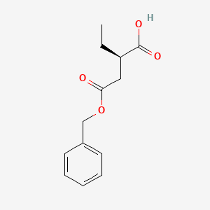 molecular formula C13H16O4 B7989026 (R)-4-(Benzyloxy)-2-ethyl-4-oxobutanoic acid 