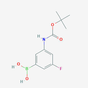 3-((tert-Butoxycarbonyl)amino)-5-fluorophenylboronic acid