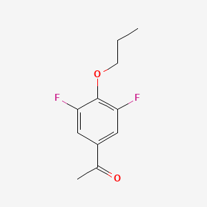 molecular formula C11H12F2O2 B7989057 1-(3,5-Difluoro-4-propoxyphenyl)ethanone 