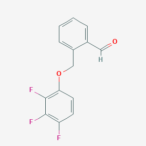 molecular formula C14H9F3O2 B7989100 2-((2,3,4-Trifluorophenoxy)methyl)benzaldehyde 