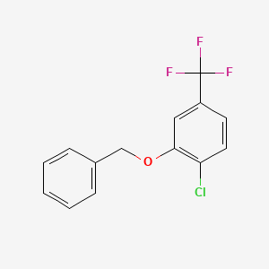 molecular formula C14H10ClF3O B7989108 3-Benzyloxy-4-chloro-benzotrifluoride 