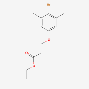 molecular formula C13H17BrO3 B7989115 Ethyl 3-(4-bromo-3,5-dimethyl-phenoxy)propanoate 