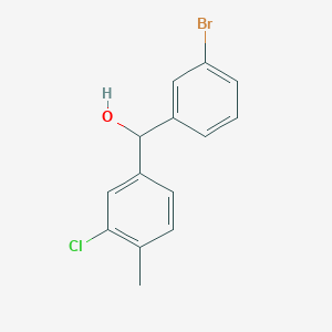 molecular formula C14H12BrClO B7989162 3-Bromo-3'-chloro-4'-methylbenzhydrol CAS No. 1443309-28-1