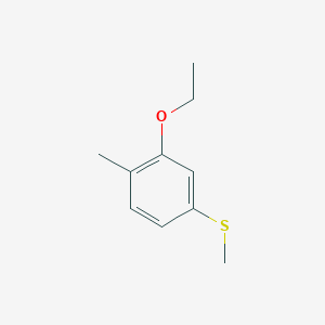 molecular formula C10H14OS B7989169 3-Ethoxy-4-methylphenyl methyl sulfide 