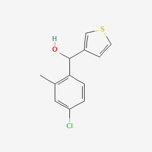 molecular formula C12H11ClOS B7989220 4-Chloro-2-methylphenyl-(3-thienyl)methanol 