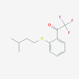 molecular formula C13H15F3OS B7989232 2'-(iso-Pentylthio)-2,2,2-trifluoroacetophenone 
