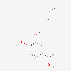 molecular formula C14H22O3 B7989235 1-(4-Methoxy-3-n-pentoxyphenyl)ethanol 