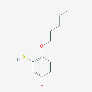 molecular formula C11H15FOS B7989254 5-Fluoro-2-(pentyloxy)benzenethiol 