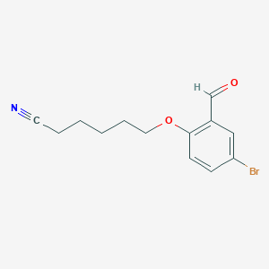 6-(4-Bromo-2-formylphenoxy)hexanenitrile