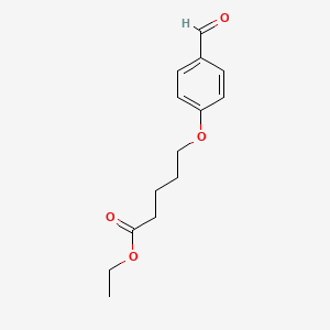 molecular formula C14H18O4 B7989305 Ethyl 5-(4-formylphenoxy)pentanoate 
