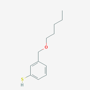 molecular formula C12H18OS B7989322 3-[(n-Pentyloxy)methyl]thiophenol 