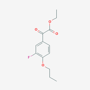 molecular formula C13H15FO4 B7989329 Ethyl 3-fluoro-4-n-propoxybenzoylformate 