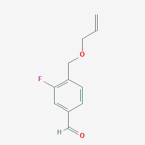 molecular formula C11H11FO2 B7989334 4-[(Allyloxy)methyl]-3-fluorobenzaldehyde 
