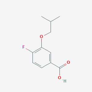molecular formula C11H13FO3 B7989373 4-Fluoro-3-isobutoxybenzoic acid 