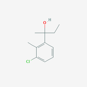 molecular formula C11H15ClO B7989385 2-(3-Chloro-2-methylphenyl)-2-butanol CAS No. 127450-90-2