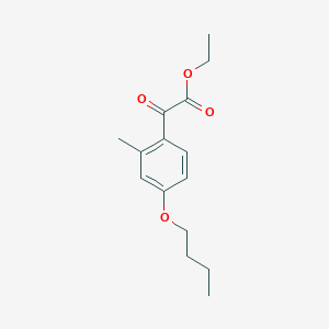 molecular formula C15H20O4 B7989393 Ethyl 4-n-butoxy-2-methylbenzoylformate CAS No. 1443310-19-7